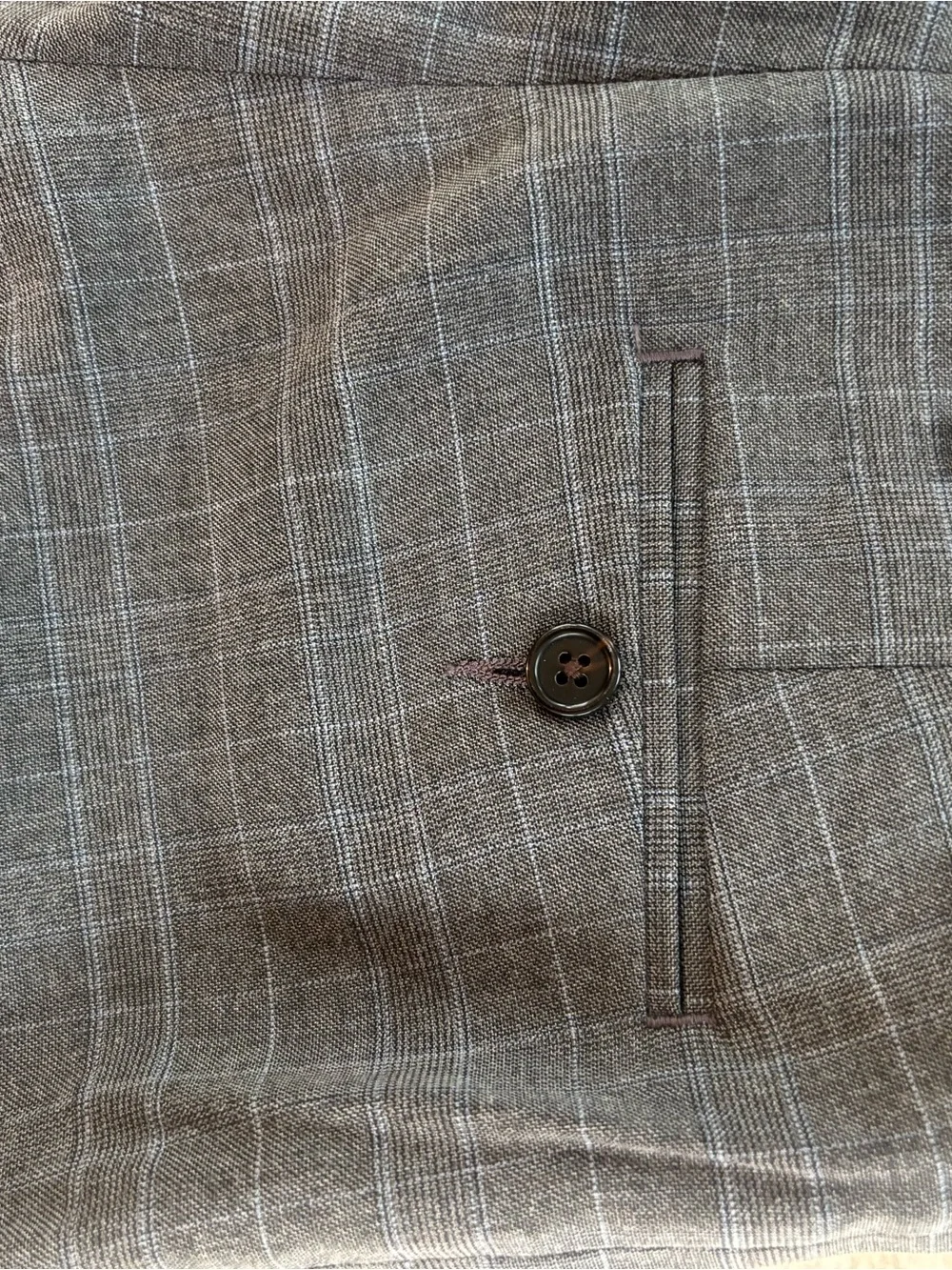 Lauren Ralph Lauren Grey Windowpane Boys Dress Pants 10R